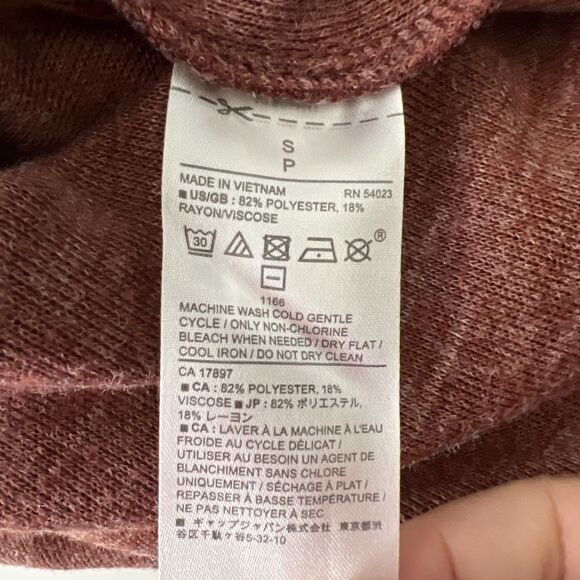 Banana Republic Sweater Men Small Red Long Sleeve Pullover Henley Casual - Picture 4 of 12